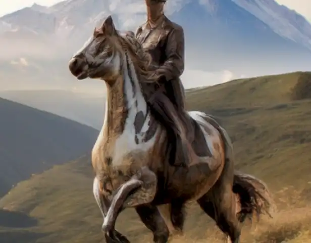 Image of the article's cover, featuring the majestic Caballo cuarto de milla statue in a breathtaking landscape.