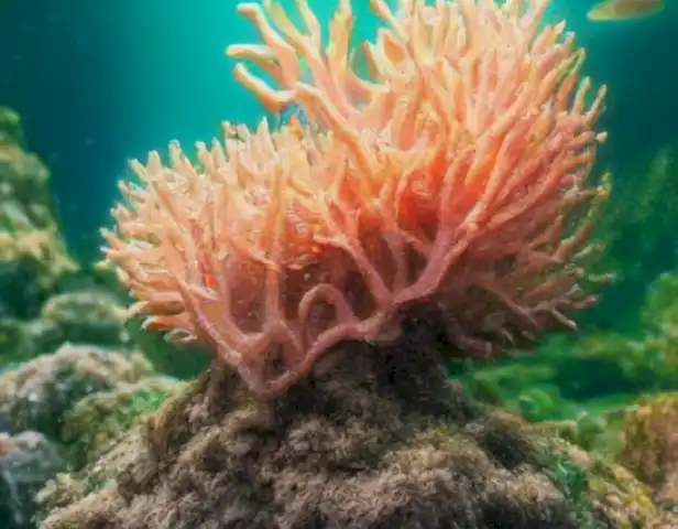The image should showcase vibrant, diverse algae in a stunning underwater scene, revealing the beauty and wonder of marine life.