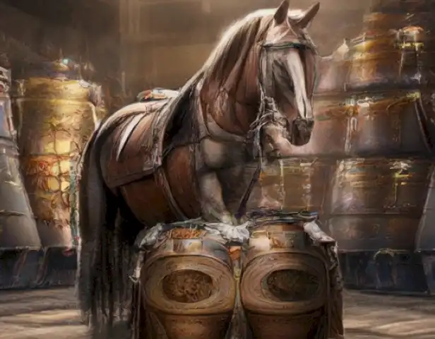 El image of the article should show different stages of care for horse casks, from cleaning and trimming to healing and protecting.