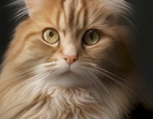 Image should demonstrate a cat's fur and provide instructions on how to care for it.