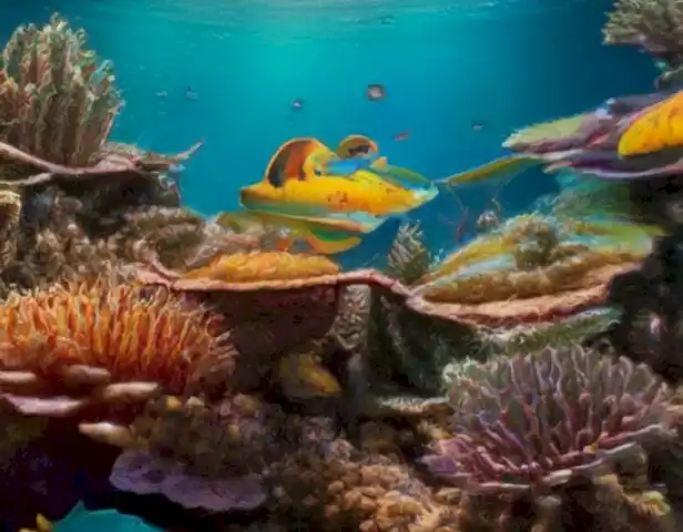 Picture a vibrant and diverse article spread across a colorful, aquatic world, showcasing the latest news and expert advice on aquatic life.