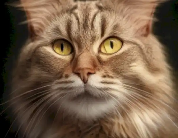 image of a cat of senior age, looking healthy and happy.