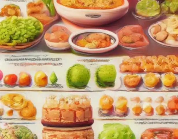 The image should show a colorful and vibrant chart or infographic highlighting the best vegetarian food stores worldwide.