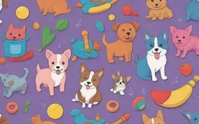 Actividades auditivas para mascotas con colores y imágenes divertidas