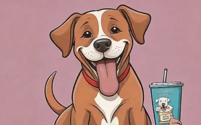 Ilustración de perro feliz