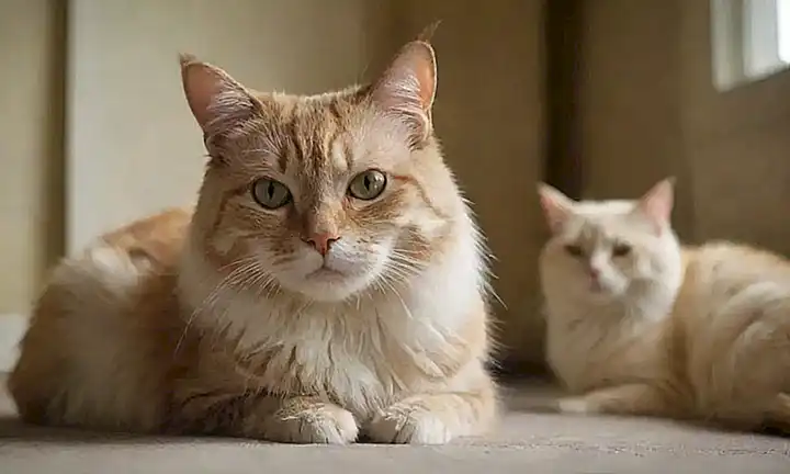 Gatos con pelaje apagado, ojos tristes y cuerpo muerto