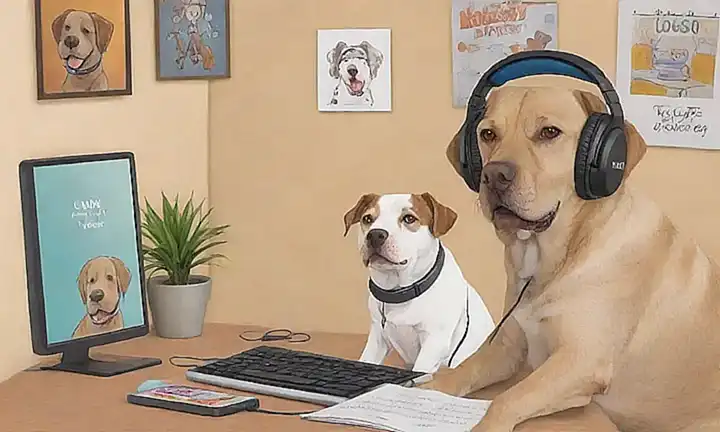 Música relajante y consejos para perros calmados.