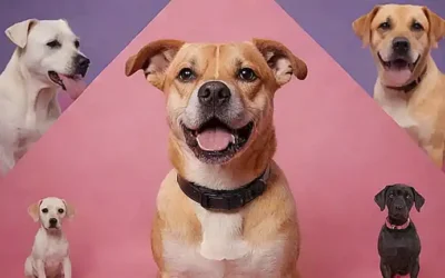 Illustrations de perros con zonas designadas