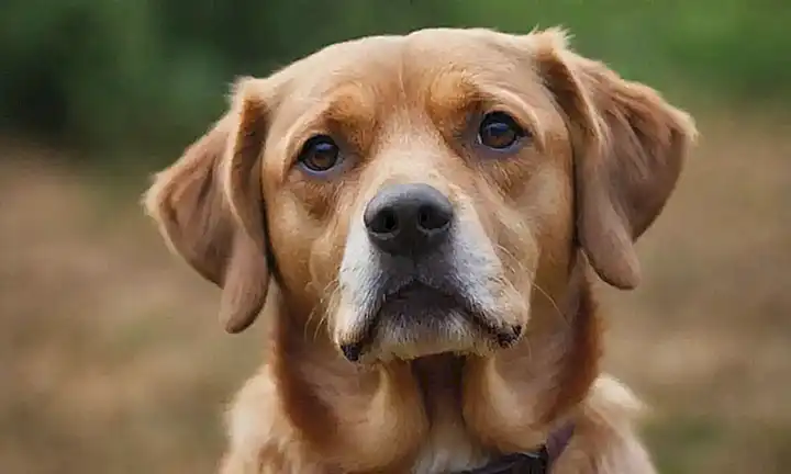 Imagen canina inspiradora con rostro amable e invitación al consejo