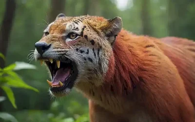 Información de animales cautiveros con criaturas salvaje ilustradas con colores vivos