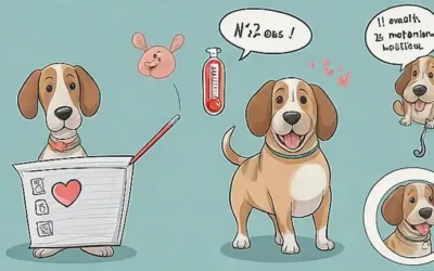 Ilustraciones de perros con fiebre