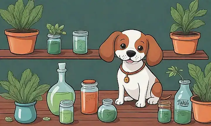 Illustration de estilo clásico con perro