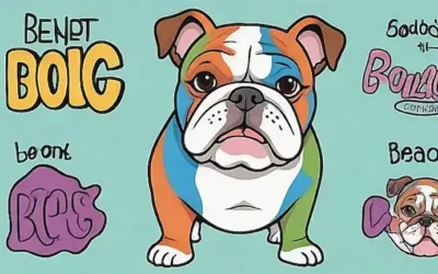 Illustration de perro bulldog con beneficios y desventajas
