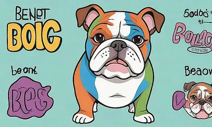 Illustration de perro bulldog con beneficios y desventajas