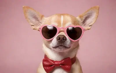 Un chihuahua con gafas
