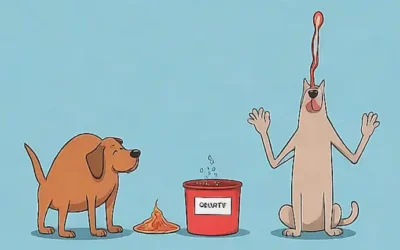 Ilustraciones abstractas de perros