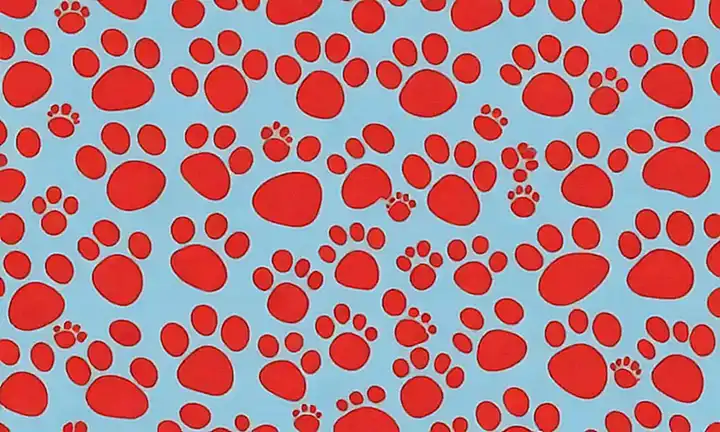 Un patrón abstracto de huellas de patas