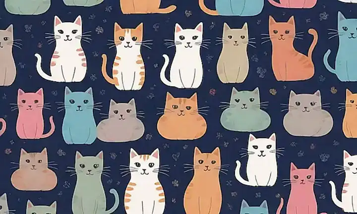 Imágenes de gatos vibrantes con sonidos encantadores y chispas mágicas