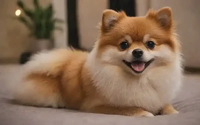 Los mini pomeranios son adorables y llenos de alegria.    (The mini Pomeranians are adorable and full of joy.)