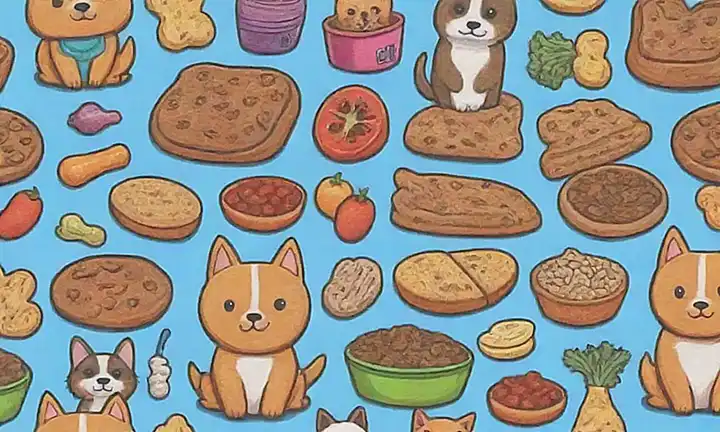 Comida para mascotas atractiva y saludable