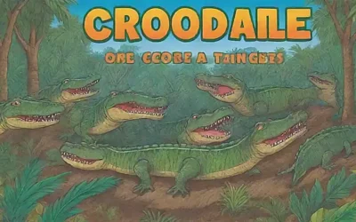 Diseña una representación vibrante de cocodrilos con datos curiosos