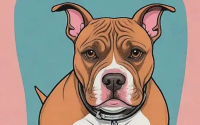 Diseño de perro pit con diseño femenino