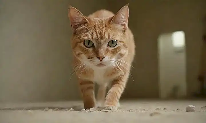 Un dibujo detallado de un gato con parpadear y texto con causas y tratamiento