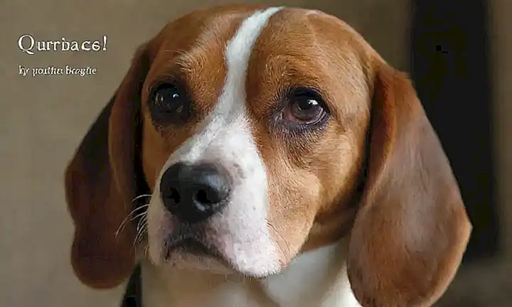 Una pintura de beagle con detalles sobre sus características únicas
