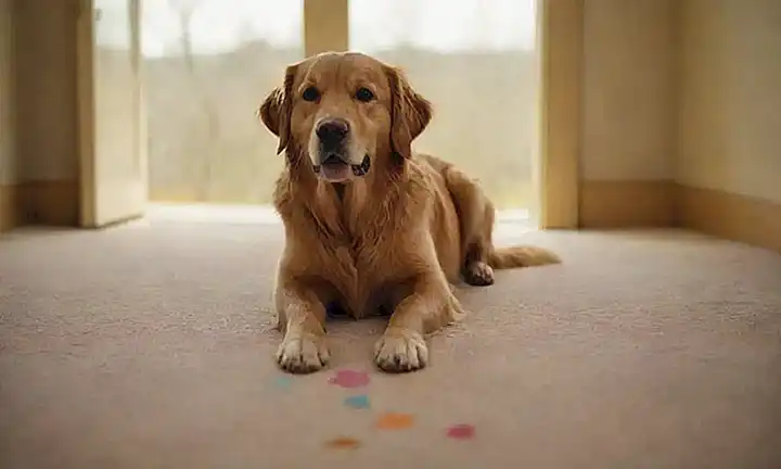 Un retriever dorado anhela el cariño humano en una imagen conmovedora