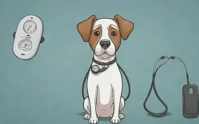 El perro ilustrado está triste