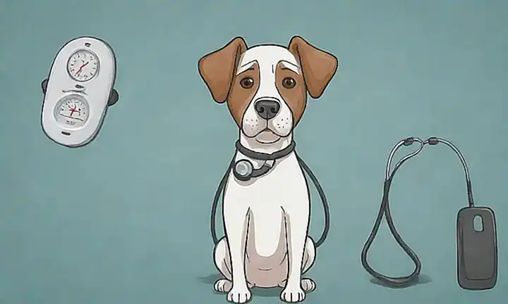 El perro ilustrado está triste