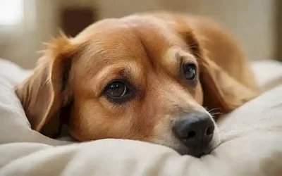 Illustration de fiebre canina para orientación en salud caninas