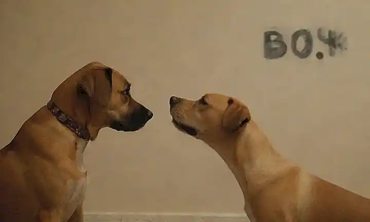 **El mural ilustra besos de perro