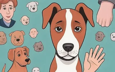 Un perro con cara preocupada