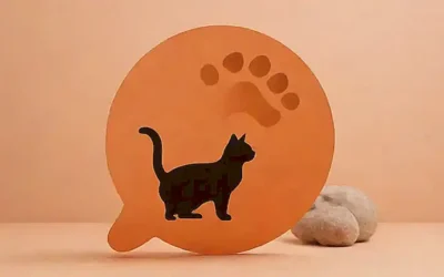 Diseño con silueta de gato