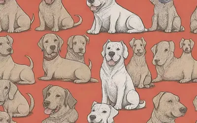 Un diseño de perro para una publicación alemana sobre secretos