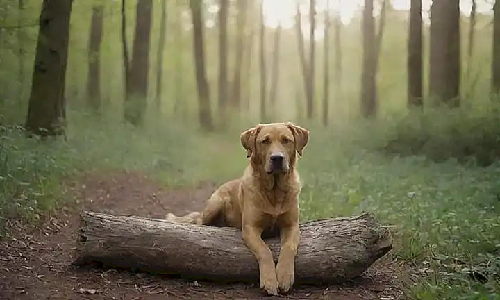 La naturaleza calma es buena para los perros y no requiere medicación
