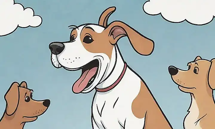 Un perro estornudó se la causa de la ilustración