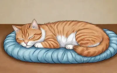 El gato duerme tranquilo