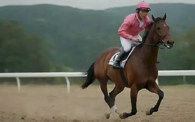 Un caballo coreano galopa con fuerza