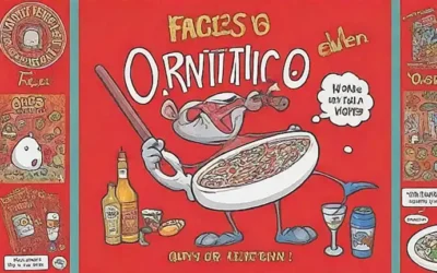 ¡Imágenes de un ornitorricon con hechos divertidos en fondo rojo!