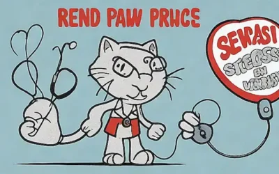 Un gráfico con huellas de patas de gato y texto Enfermedad Renal