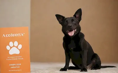Siluetas de perros felices en un fondo de folletos de adopción
