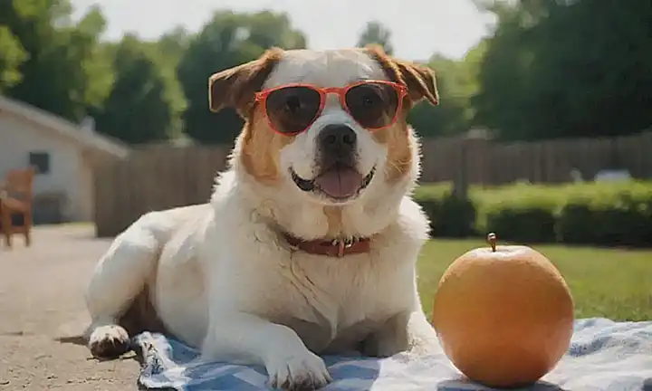 Arte de verano que juega con las bromas de los perros