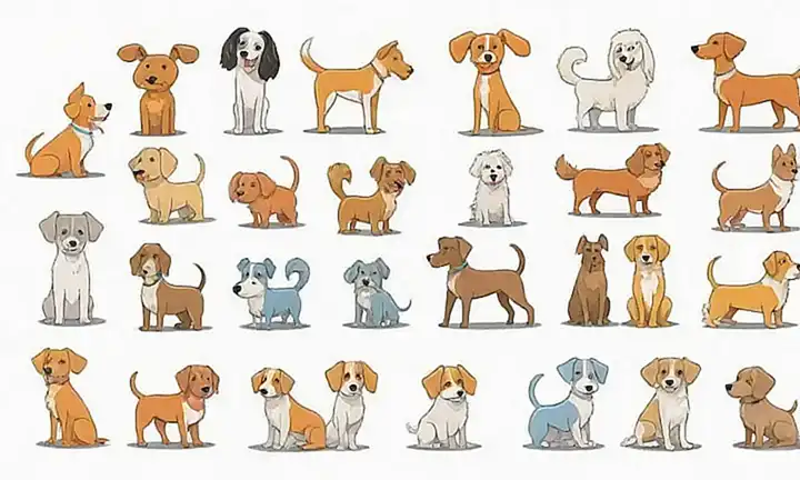 Raza canina colorful, elementos de tiro y obediencia