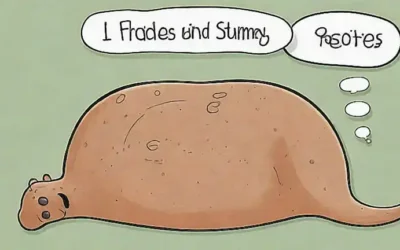 ¡Un dibujo divertido con recetas para la barriga de los perros!