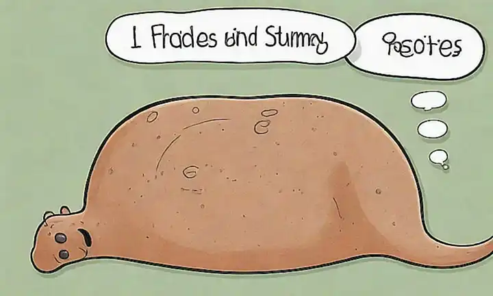 ¡Un dibujo divertido con recetas para la barriga de los perros!