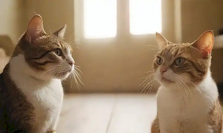 Dos gatos, entrenamiento social exitoso para prosperar juntos