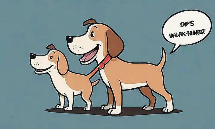 El perro en dibujos, advertencia sobre mordiscos y consejos para caminar tranquilamente