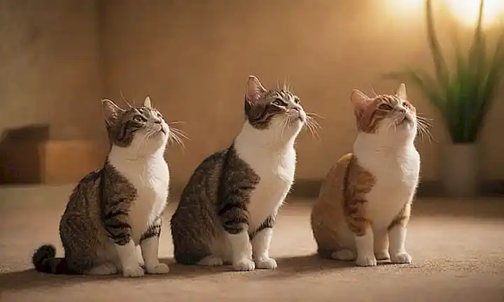 Su tela de fondo muestra dos gatos guiando la exploración olfativa. (Their background wallpaper shows two cats guiding olfactory exploration.)